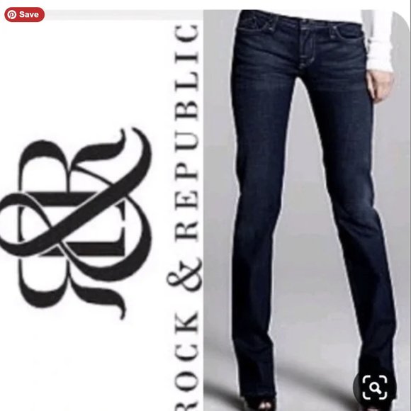 Rock & Republic Stella Straight Leg Jeans Sz 29 - Picture 1 of 7
